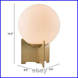 Pearl Table Lamp White And Brass