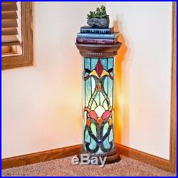 Pedestal Floor Lamp Tiffany Style Stained Glass Mission Craftsman Victorian