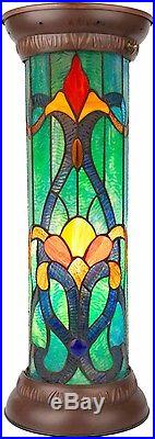 Pedestal Floor Lamp Tiffany Style Stained Glass Mission Craftsman Victorian