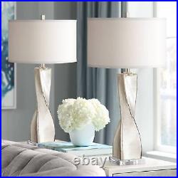 Possini Euro Oirin 32 1/4 Crackle Mercury Glass Table Lamps Set of 2