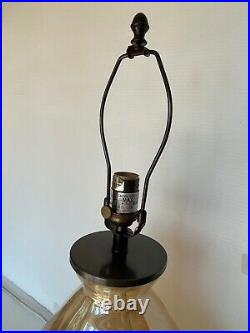 Pottery Barn Alana Luster Glass Table Lamp Base Amber Rare