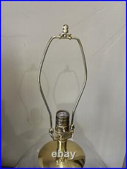 Pottery Barn Aria Glass Dome table Lamp NO SHADE Brass
