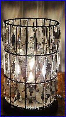 Pottery Barn Crystal Lamp Adeline Black Base Beautiful LED