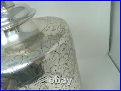 Pottery Barn Silver Stamped Metal Table lamp