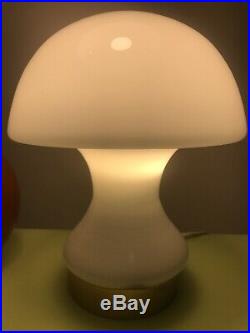Psychedelic Space Age Set Mushroom Lamp And Ashtray Modernism Mouthblown Glass