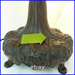 QUOIZEL 30 LABURNUM STAINED GLASS TABLE LAMP WISTERIA vintage tiffany craftsman