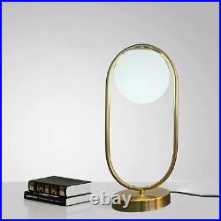 RaGiBow Gold Desk lamp Luxury mid Century Modern Glass Table lamp Boho Vintag