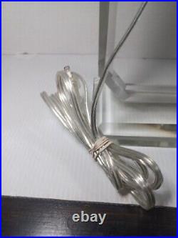 Ralph Lauren Clear Glass Crystal Lamp Geometric Octagonal Elegant With Lampshade