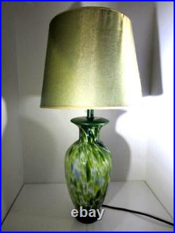 Rare 1970's Art Glass Table Lamp Murano Style 26.5 Tall