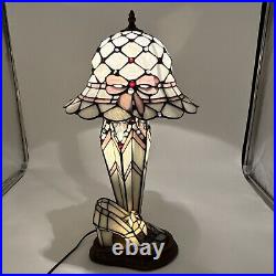 Rare Dale Tiffany Art Glass Table Lamp Shoe, Umbrella And Hat