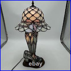 Rare Dale Tiffany Art Glass Table Lamp Shoe, Umbrella And Hat