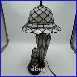 Rare Dale Tiffany Art Glass Table Lamp Shoe, Umbrella And Hat