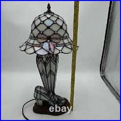 Rare Dale Tiffany Art Glass Table Lamp Shoe, Umbrella And Hat