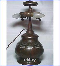 Rare Tiffany Studios Original Acorn WithTobacco Leaf Table Lamp Antique Vintage