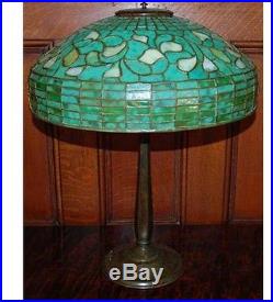Rare Tiffany Studios Original Turning Leaf Table Lamp Antique Vintage Circa 1905