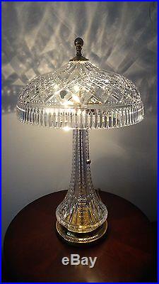 Rare Waterford Crystal Berkshire Electric Table Lamp 23.5 Beaumont