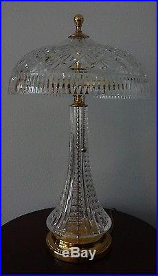 Rare Waterford Crystal Berkshire Electric Table Lamp 23.5 Beaumont