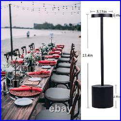 Rechargeable Cordless LED Table Lamp, Portable USB Metal Desk Lamp 6000Mah Batte