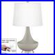 Requisite Gray Gillan Glass Table Lamp with Dimmer