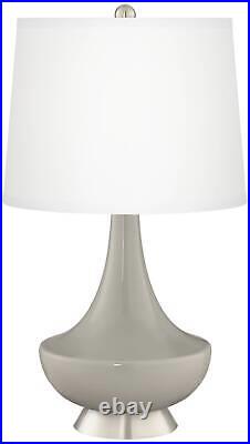 Requisite Gray Gillan Glass Table Lamp with Dimmer