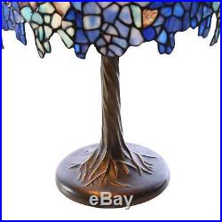 River of Goods 30-inch Tall Stained Glass Tiffany-inspired Grand Wisteria Table