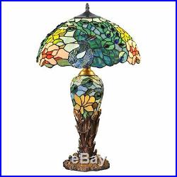 River of Goods Fantastic Feodora Stained Glass Double Lit Table Lamp
