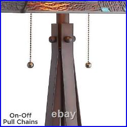 Roger Marta Mission Tiffany Style Table Lamp 25 High Bronze Metal for Bedroom