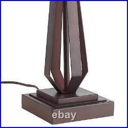 Roger Marta Mission Tiffany Style Table Lamp 25 High Bronze Metal for Bedroom