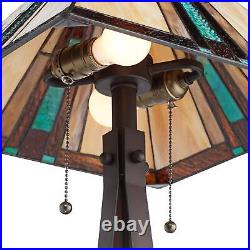 Roger Marta Mission Tiffany Style Table Lamp 25 High Bronze Metal for Bedroom