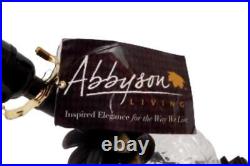 Set of 2 Abbyson Living Alexandra Glass Pineapple Table Lamps Antiqued Bronze