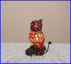 Sold out! 10.5H Stained Glass Tiffany Style Owl Night Light Table Desk Lamp