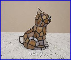 Sold out! 8.5H Stained Glass Tiffany Style Kitty Cat Night Light Table Desk Lamp