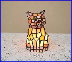 Sold out! Stained Glass Tiffany Style Kitty Cat Night Light Table Desk Lamp