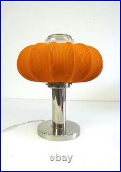 Space Age MID Century Vintage 70s Orange Cocoon Table Desk Sideboard Lamp Narva
