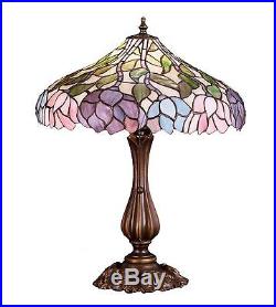Stain Glass Table Lamp 20 Inch H Wisteria Meyda Tiffany Style