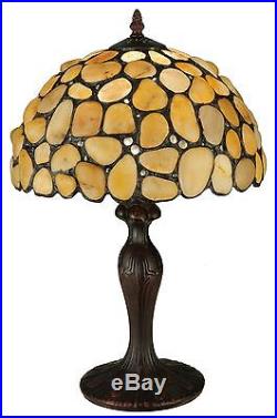 Stain Glass Table Lamp Meyda Tiffany 19.5 Inch H Agata Yellow