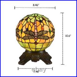 Stained Glass Dragonfly 1 Light Round Table Lamp Chloe Lighting CH3T169RD08-TL1