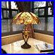 Stained Glass Table Desk Lamp Tiffany Style Double Lit Victorian Design Shade