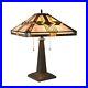 Stained Glass Table Desk Lamp Tiffany Style with Mission Design 12 Shade