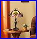 Stained Glass Table Desk Lamp Victorian Drk. Bronze Base 2 Bulb 16 W x 24 T