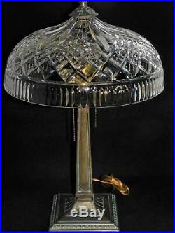 Stamped Waterford Crystal 22 Beaumont Electric Table Lamp Free USA Shipping