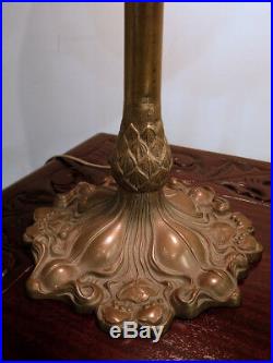 Suess Geometric & Floral Leaded Glass Lamp