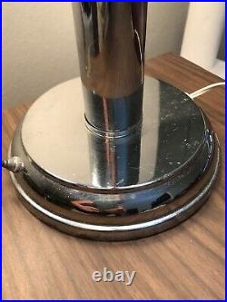 Superb Vintage MID Century Space Age Retro 5 Light Glass Orb Chrome Table Lamp