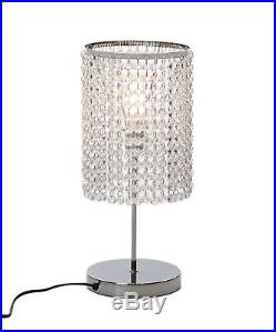 Surpars House Elegant Crystal Silver Table Lamp