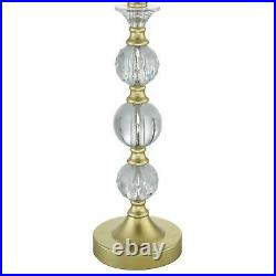 Table Lamps Set of 2 Crystal Glass Gold Metal Living Room Bedroom House
