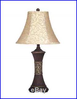 Table Lamps Set of 2 Fabric Shade Light Nightstand Lamp Living Room Home Decor