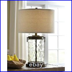 Tailynn Clear / Bronze Finish Glass Table Lamp