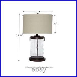 Tailynn Clear / Bronze Finish Glass Table Lamp