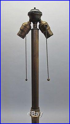 Tall Antique 30 Lamp Base for Stained Glass Shade c. 1920 Rewired