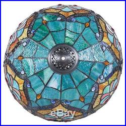 Tiffany Desk Lamp Victorian Jeweled Stained Glass Home Decor Table Lighting